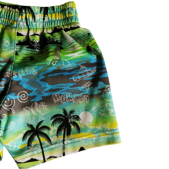 Hurley Logo Pull-On Tropical Vibes Shorts 2T - Picture 4 of 7
